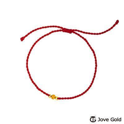jove gold 漾金飾 蜜糖黃金紅繩手鍊-紅 