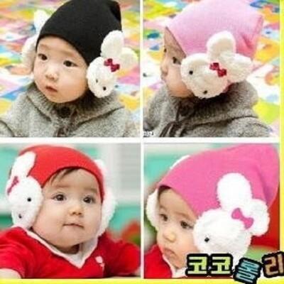 韓版小白兔造型帽子 嬰兒帽 b009 