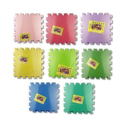 台灣製 衛生安全地墊(9片裝) 巧拼 素色地墊 彩色地墊 遊戲墊 兒童地墊 