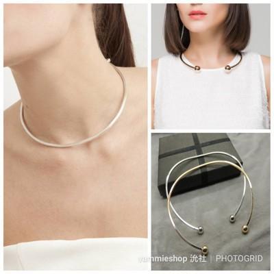 和簡約有關 全新 兩種戴法 歐美簡約時尚風 金屬 項圈 項錬 頸圈 choker zsx33 