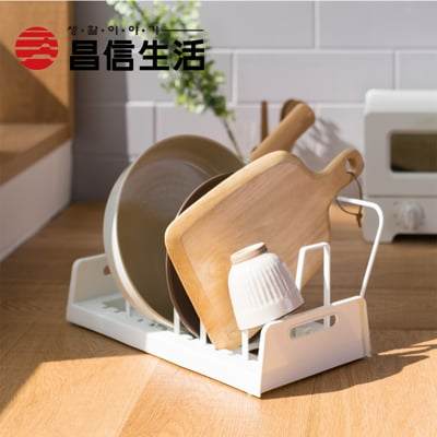韓國昌信生活franco 廚房瀝水置物架-白色 