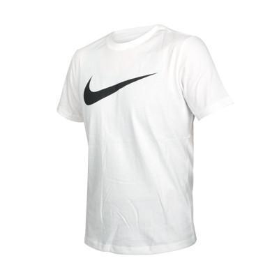 nike 男短袖t恤-純棉 休閒 慢跑 路跑 運動 上衣 白黑 