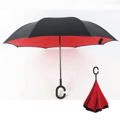 樂邦雙色雙層c型反向傘(反向傘 雨傘) 