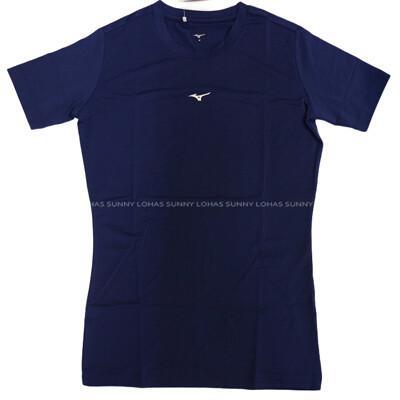 (c6)美津濃 mizuno 短袖圓領 運動緊身衣 抗uv -12ta8c0316 深藍 