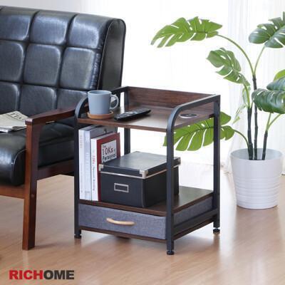 richome凱爾無線充電單抽收納邊桌/置物架/茶几桌/床邊桌/床頭櫃 (多功能用途) 