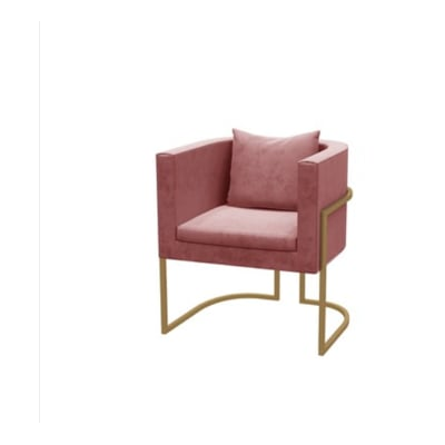 悠記北歐單人位沙發椅客廳布藝休閑椅設計師創意老虎椅酒店接待椅 柔軟絨面 金屬椅架 高彈海綿 不變形 