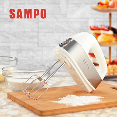 sampo聲寶diy不鏽鋼電動攪拌器 雙配件 5段轉速 zs-l18301l 
