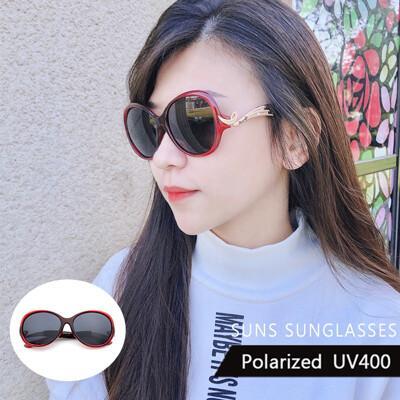 淑女偏光墨鏡 polaroid時尚鑲鑽大框顯小臉墨鏡 防眩光 抗uv400 