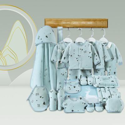 初生衣服禮盒套裝寶寶用品秋冬季剛出生女新生兒套盒滿月禮物 全館免運 
