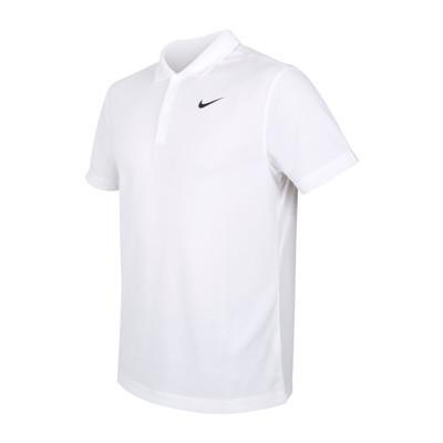 nike 男短袖polo衫-運動 休閒 上衣 高爾夫 網球 dri-fit 白黑 