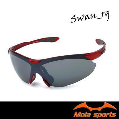 mola 摩拉 運動 太陽眼鏡 墨鏡 超輕 男女 紅框 灰色鏡片 uv400 防滑 跑步 高爾夫 自 