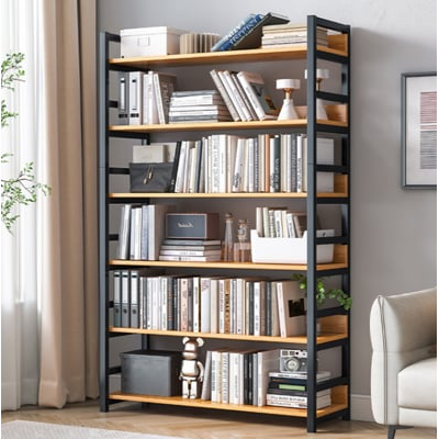 書架落地置物架 家用鐵藝多層收納客廳書櫃 小型簡易鋼木架子儲物架 