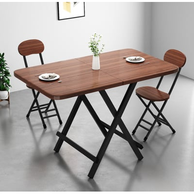 家用板式食飯枱小方桌 長方形小戶型折疊餐桌 出租屋飯桌簡易長桌 