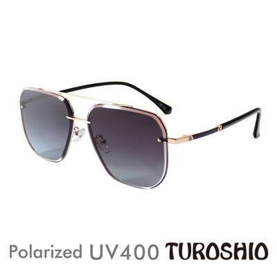 turoshio 偏光高科技太空尼龍記憶鏡片太陽眼鏡 方狀飛官 黑金框 闇褐水晶 j8018 c5 