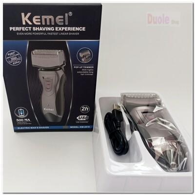 科美kemei km-2819往復式浮動雙網電動剃須刀 充電式刮鬍刀 刮鬍須 