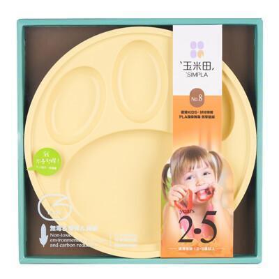 玉米田 pla幼兒餐具-熊掌盤 