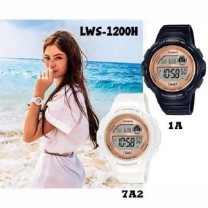casio卡西歐 lws-1200h led運動休閒紀錄跑步簡約電子數字女手錶