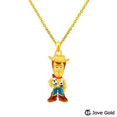 disney迪士尼系列金飾 立體黃金墜子-胡迪款 送項鍊 