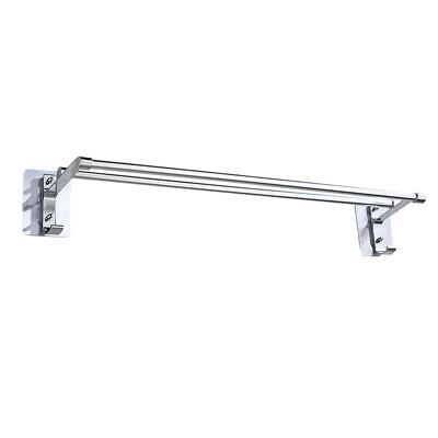 yole悠樂居無痕貼壁掛太空鋁雙桿毛巾架(80cm)#1425082-2 