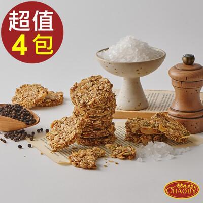 超比食品 纖女系燕麥脆片(鹹香椒鹽100g) 4包組 燕麥脆片 燕麥片 纖女燕麥 纖食可可 燕麥餅乾 