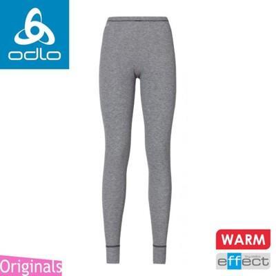 odlo 瑞士 女 銀離子保暖排汗長褲灰麻花152041/內層褲/衛生褲/排汗/抗臭除臭 