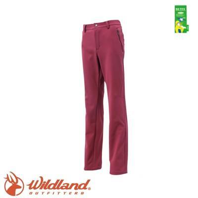 wildland 荒野 女 softshell直筒長褲赭紅色0a12307/工作褲/防風褲/雪褲 
