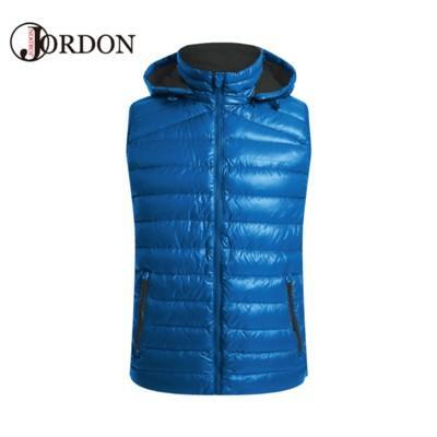 jordon 橋登 男 輕羽絨背心湛藍0171/羽絨背心/羽絨衣/保暖背心/戶外/登山 