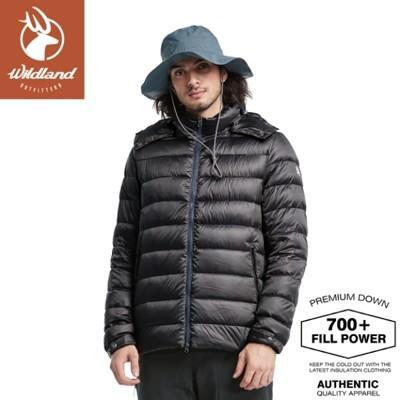 wildland 荒野 男 700fp 可回溯羽絨外套黑0a82102/輕羽絨外套/保暖外套/連 