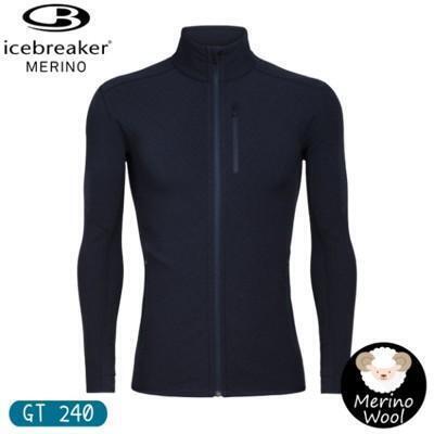 icebreaker 男 descender 刷毛保暖外套 gt240深藍104853/羊毛外套 