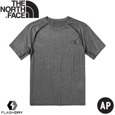 the north face 男 透氣排汗短袖t恤灰49aa/短t/短袖上衣/排汗衣/休閒短袖 