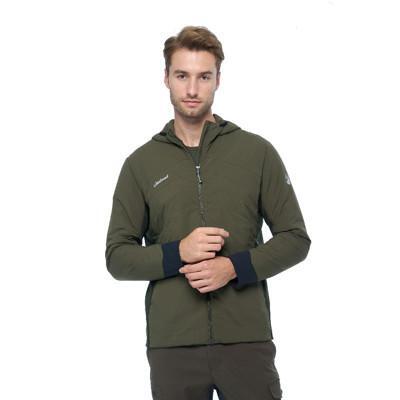 wildland 荒野 男 20d超輕量機能化纖外套常春藤綠0b02926/連帽薄外套/防風外套 
