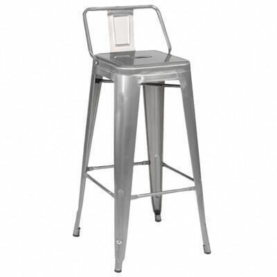 e-home hino希諾工業風金屬低背吧檯椅-座高76cm 4色可選 