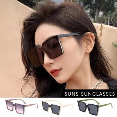 時尚韓版ins方框墨鏡 平面式墨鏡 韓妞必備款眼鏡 抗紫外線uv400 s20 