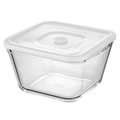 iwaki日本品牌耐熱玻璃微波密封保鮮盒 方形白蓋 1.5l 