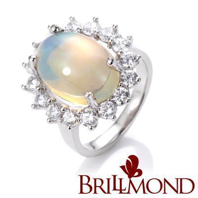 brillmond蛋白石5克拉盪漾戒(5克拉天然蛋白石) 