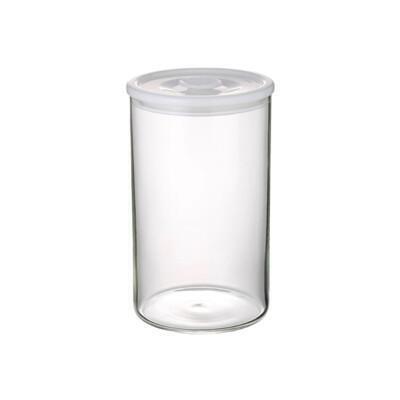 iwaki日本品牌耐熱玻璃微波密封保鮮盒 圓形白蓋 850ml 