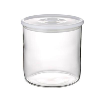 iwaki日本品牌耐熱玻璃微波密封保鮮盒 圓形白蓋 950ml 