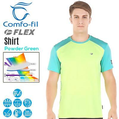佛雷斯 flex 光能美肌短袖t-shirt男款/湖綠/黃 
