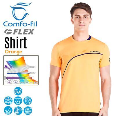 佛雷斯 flex 光能美肌短袖t-shirt男款/橘-藍) 