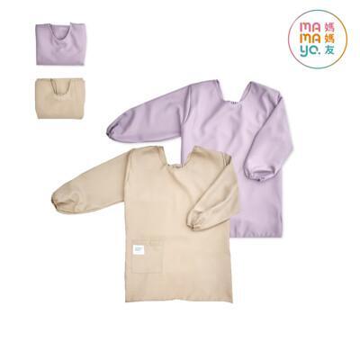 mamayo長袖長版畫畫衣/防水圍兜-幼童款(3-6歲/台灣製/兩色可選) 