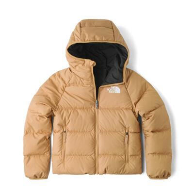 the north face 童 600fp雙面羽絨外套杏仁奶油82xz/連帽外套/衝鋒衣/兒童 