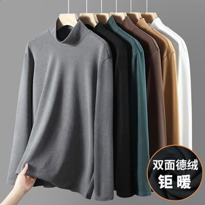 fb4772 冬季男士雙面德絨半高領保暖內搭衣 