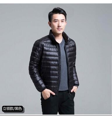 fb4776 秋冬新品男士輕薄羽絨棉休閒連帽立領外套 