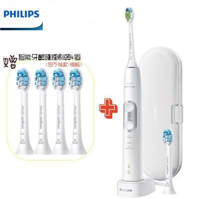 (贈牙齦護理刷頭4個)philips 飛利浦音波震動電動牙刷 hx6877 極淨完美 