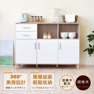 hopma美背典藏三門二抽廚房櫃 台灣製造 電器櫥櫃 儲藏收納置物 微波爐櫃 