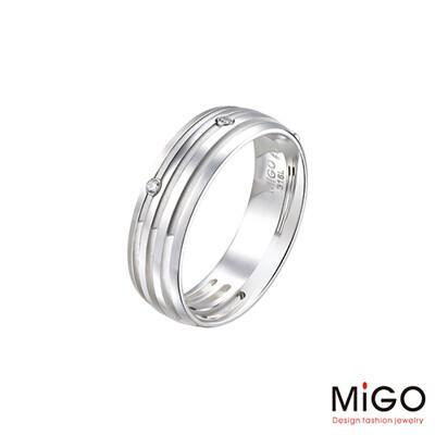 migo 結合白鋼男戒指 