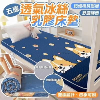 床墊 冰絲乳膠床墊 單人床墊 宿舍床墊 摺疊床墊 單人(厚6cm)-90x200cm+-5% 