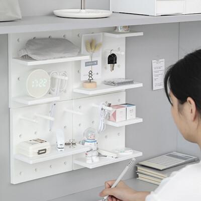 自由組合 多款顏色任選洞洞板 壁掛置物架 洞洞牆 桌面洞洞板 牆壁置物架 免打孔 收納架 