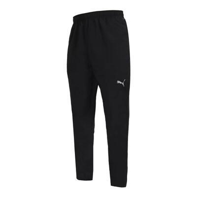 puma 男慢跑系列fav tapered長褲-快速排汗 慢跑 有氧 休閒 運動長褲 黑銀 