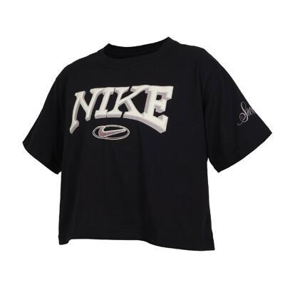 nike 女短版t恤-休閒 慢跑 運動 上衣 黑紫杏 